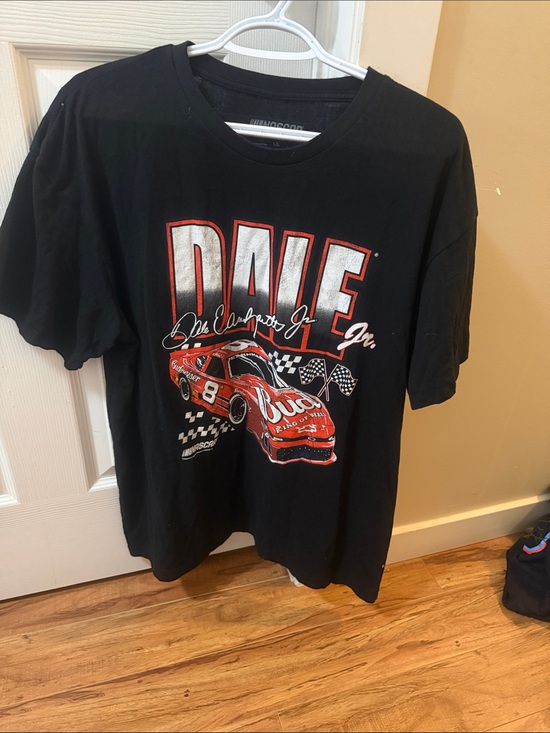 Other - Nascar Black Tee with Red and White Race Car Graphic